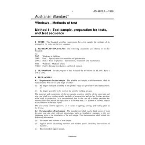 AS 4420.1-1996 Standard PDF - STANDARD PDF SITE